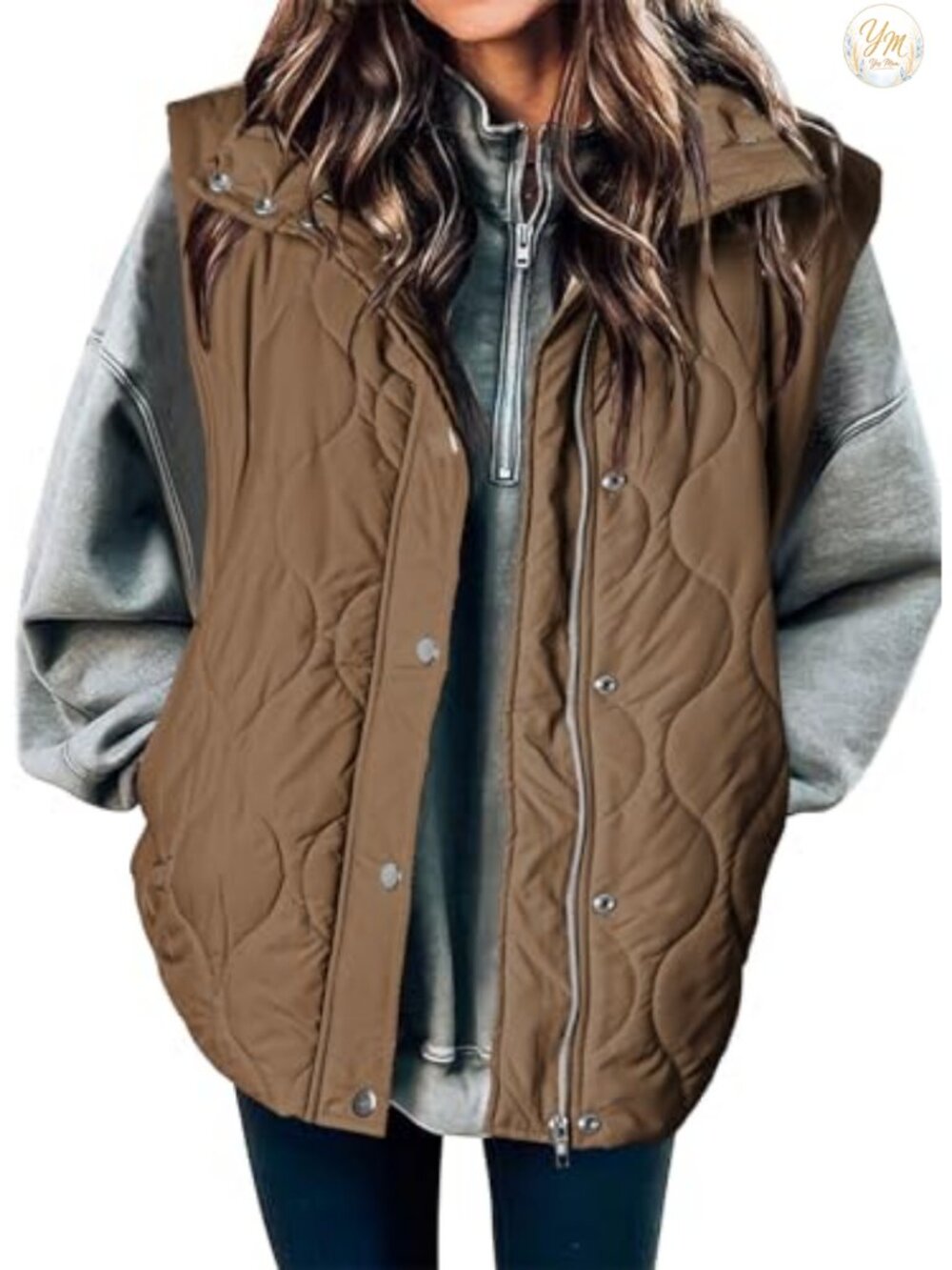 EVALESS Womens Lightweight Cropped Puffer Vest Quilted Sleeveless Jacket
